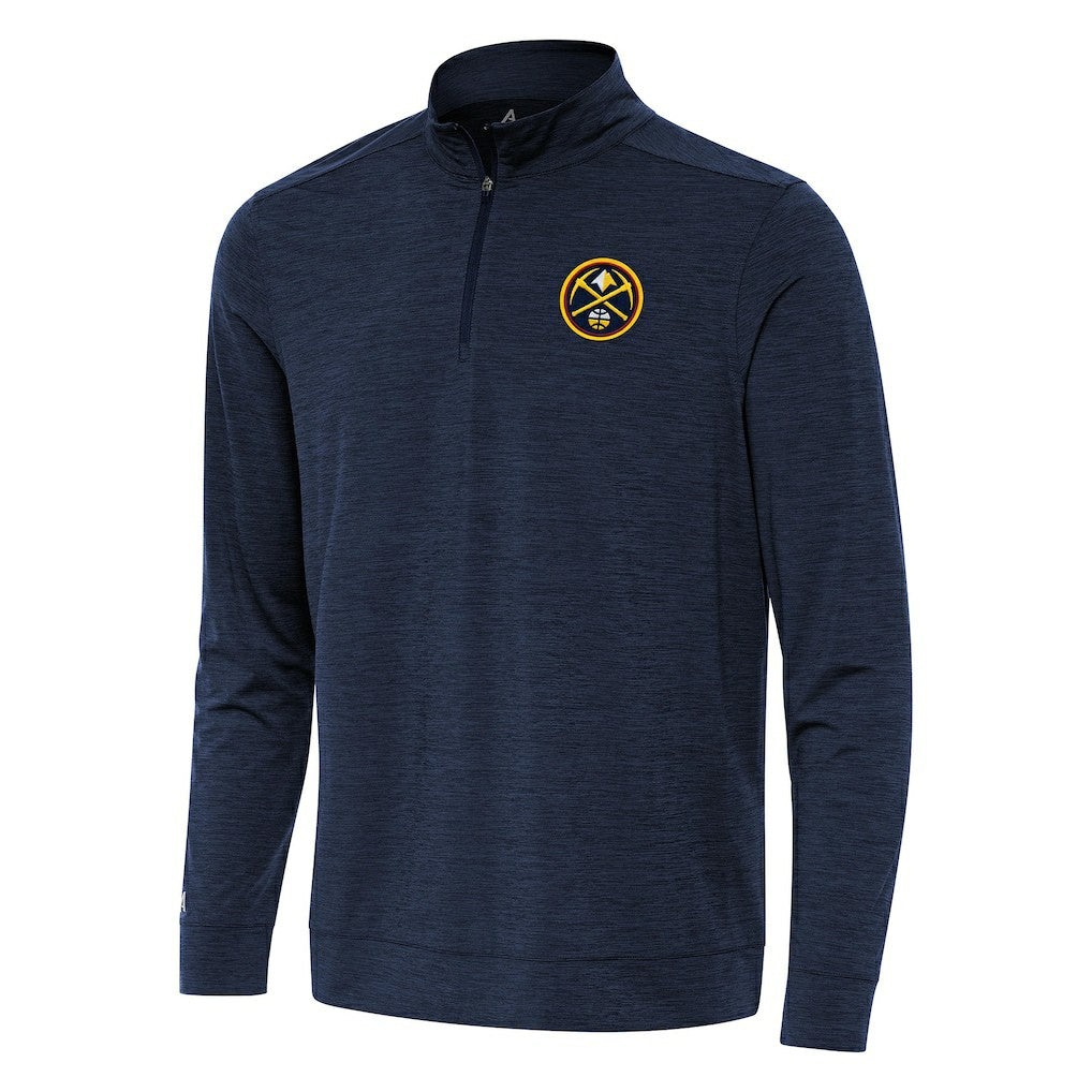 NBA - Denver Nuggets Antigua Bright Quarter-Zip Top - Heather Navy