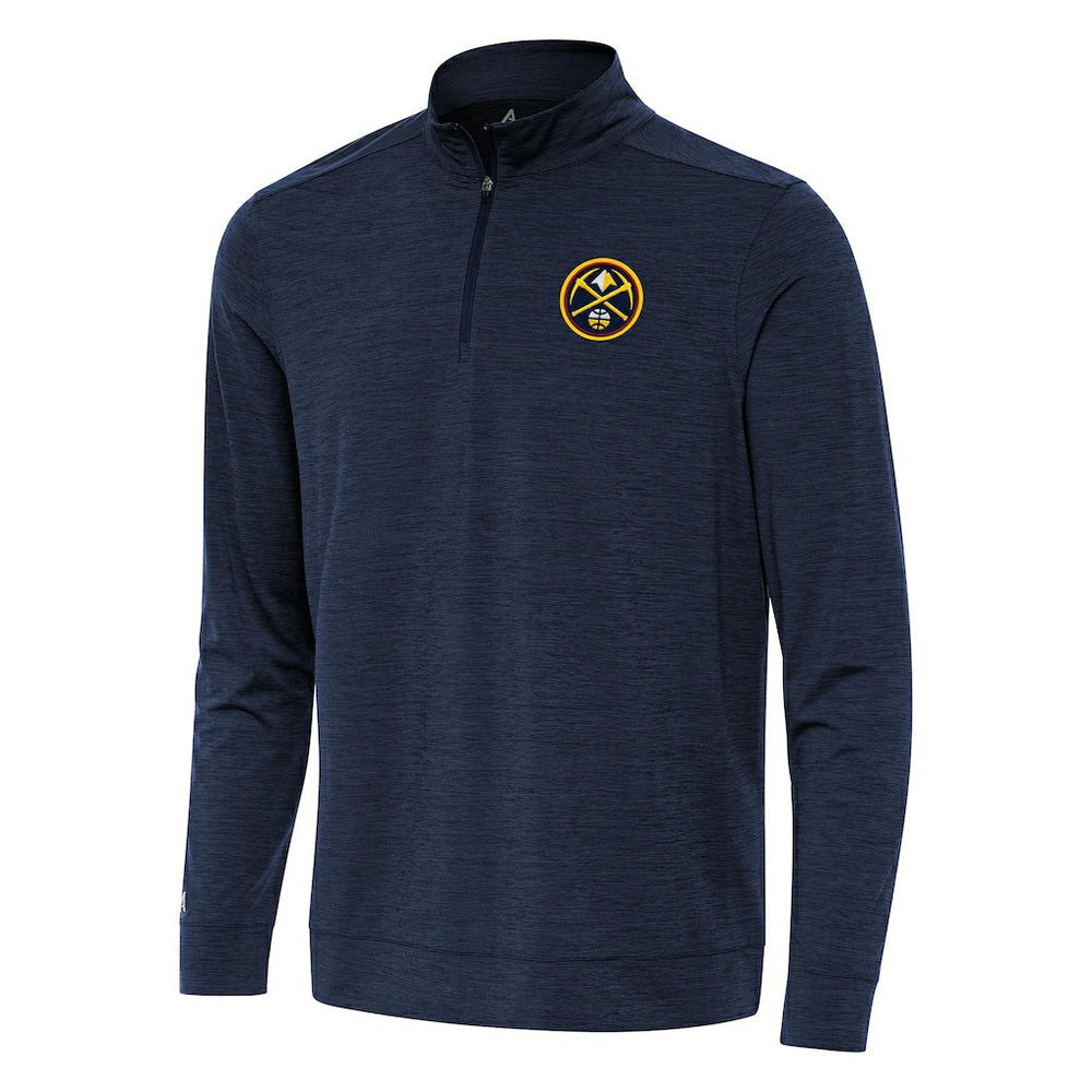 NBA - Denver Nuggets Antigua Bright Quarter-Zip Top - Heather Navy
