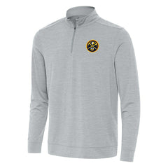NBA - Denver Nuggets Antigua Bright Quarter-Zip Top - Heather Gray