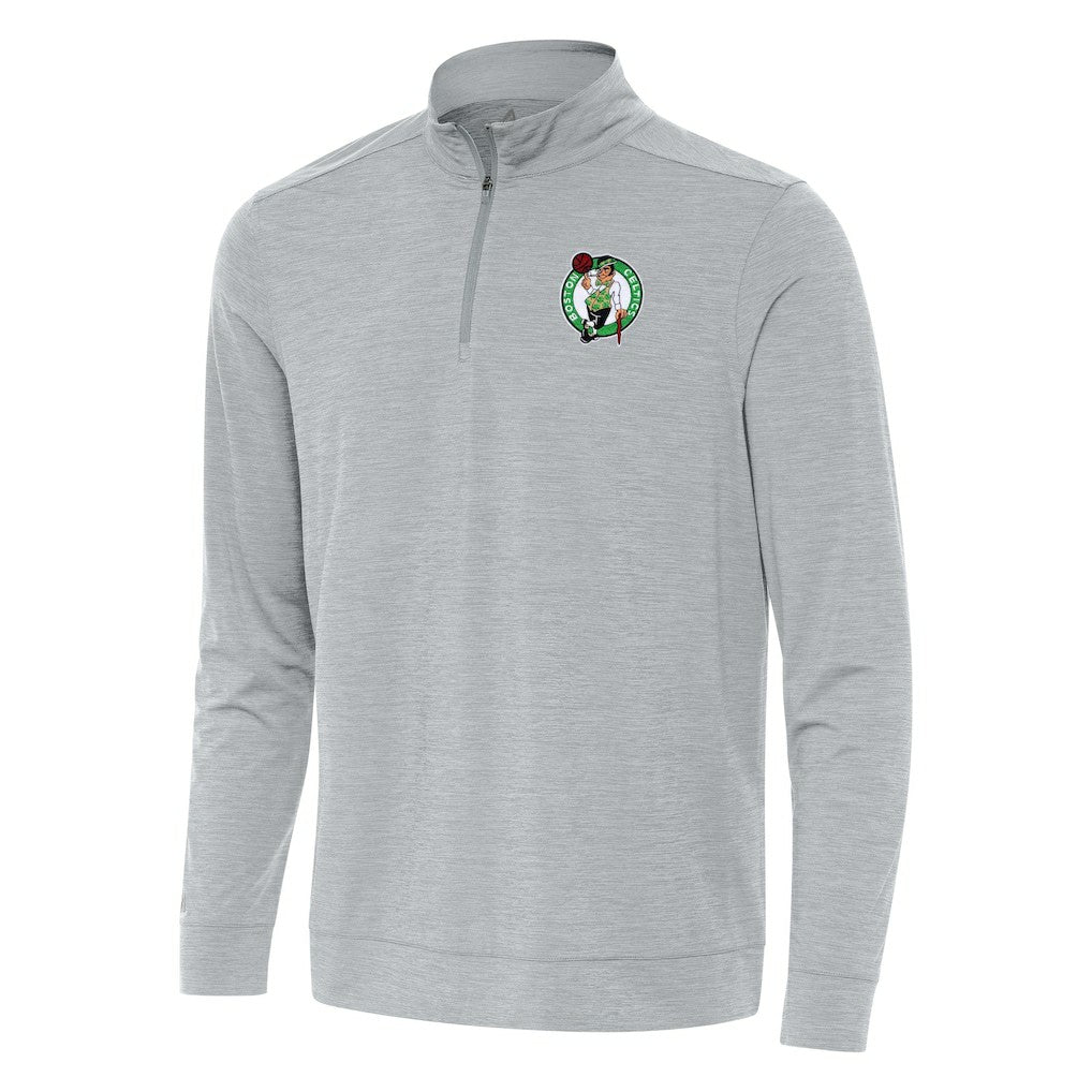 NBA - Boston Celtics Antigua Bright Quarter-Zip Top - Heather Gray