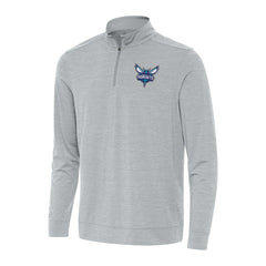 NBA - Charlotte Hornets Antigua Bright Quarter-Zip Top - Heather Gray
