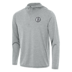 NBA - Brooklyn Nets Antigua Tidy Quarter-Zip Hoodie - Heather Gray