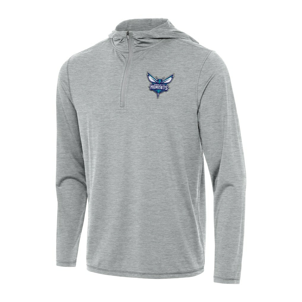 NBA - Charlotte Hornets Antigua Tidy Quarter-Zip Hoodie - Heather Gray