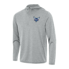 NBA - Charlotte Hornets Antigua Tidy Quarter-Zip Hoodie - Heather Gray