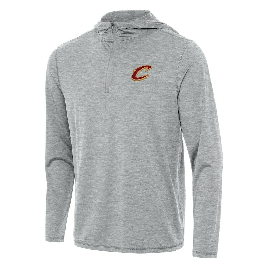 NBA - Cleveland Cavaliers Antigua Tidy Quarter-Zip Hoodie - Heather Gray
