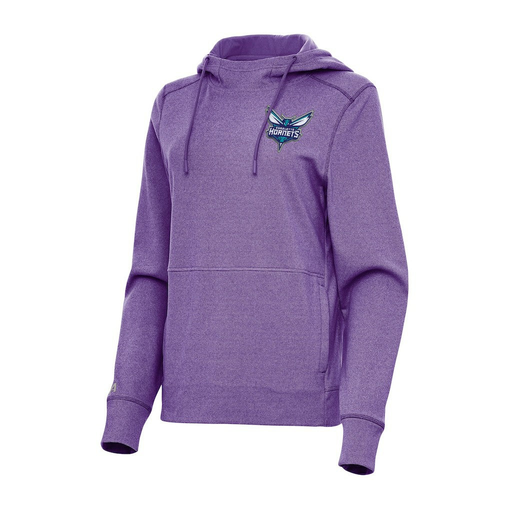 NBA - Charlotte Hornets Antigua Women's Justice Pullover Hoodie - Heather Purple
