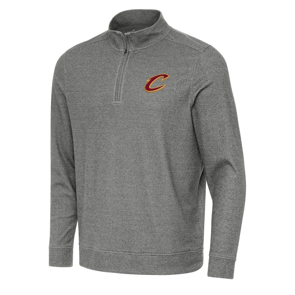 NBA - Cleveland Cavaliers Antigua Subtle Quarter-Zip Sweatshirt - Heather Black