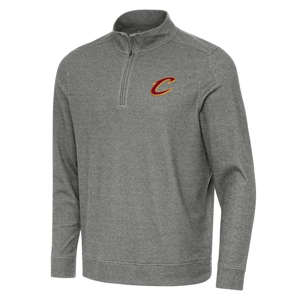 NBA - Cleveland Cavaliers Antigua Subtle Quarter-Zip Sweatshirt - Heather Black