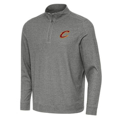 NBA - Cleveland Cavaliers Antigua Subtle Quarter-Zip Sweatshirt - Heather Black