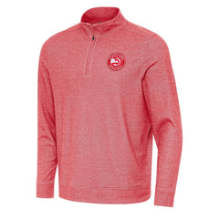 NBA - Atlanta Hawks Antigua Subtle Quarter-Zip Sweatshirt - Heather Red