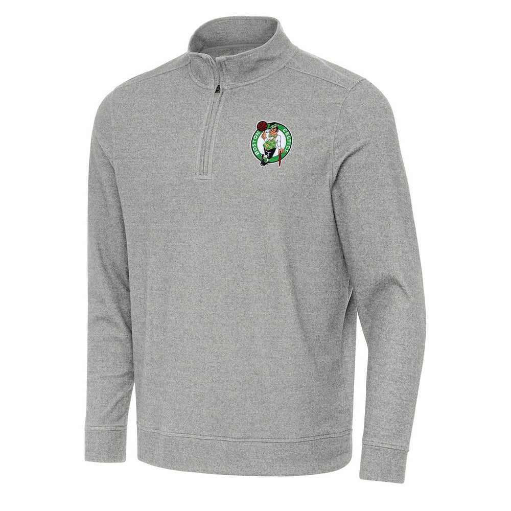 NBA - Boston Celtics Antigua Subtle Quarter-Zip Sweatshirt - Heather Gray