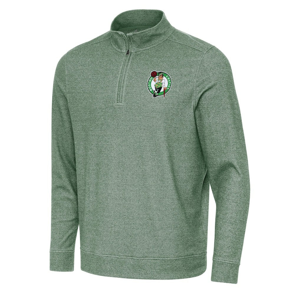 NBA - Boston Celtics Antigua Subtle Quarter-Zip Sweatshirt - Hunter Green