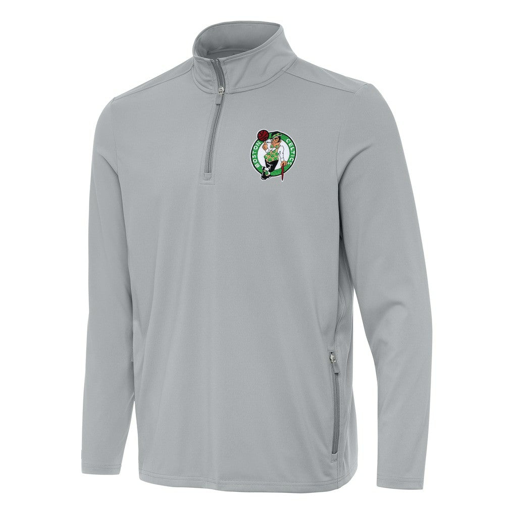 NBA - Boston Celtics Antigua Perilous Quarter-Zip Sweatshirt - Gray