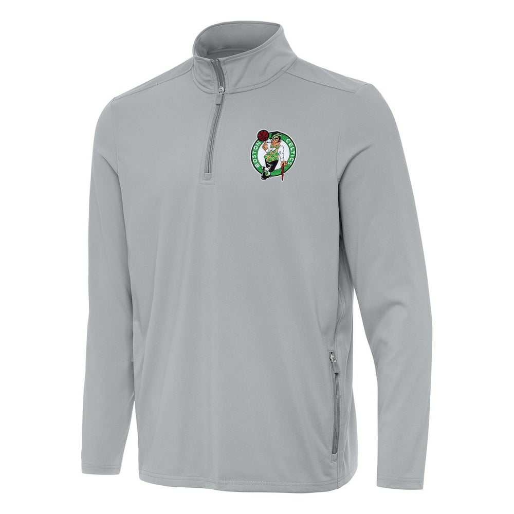 NBA - Boston Celtics Antigua Perilous Quarter-Zip Sweatshirt - Gray