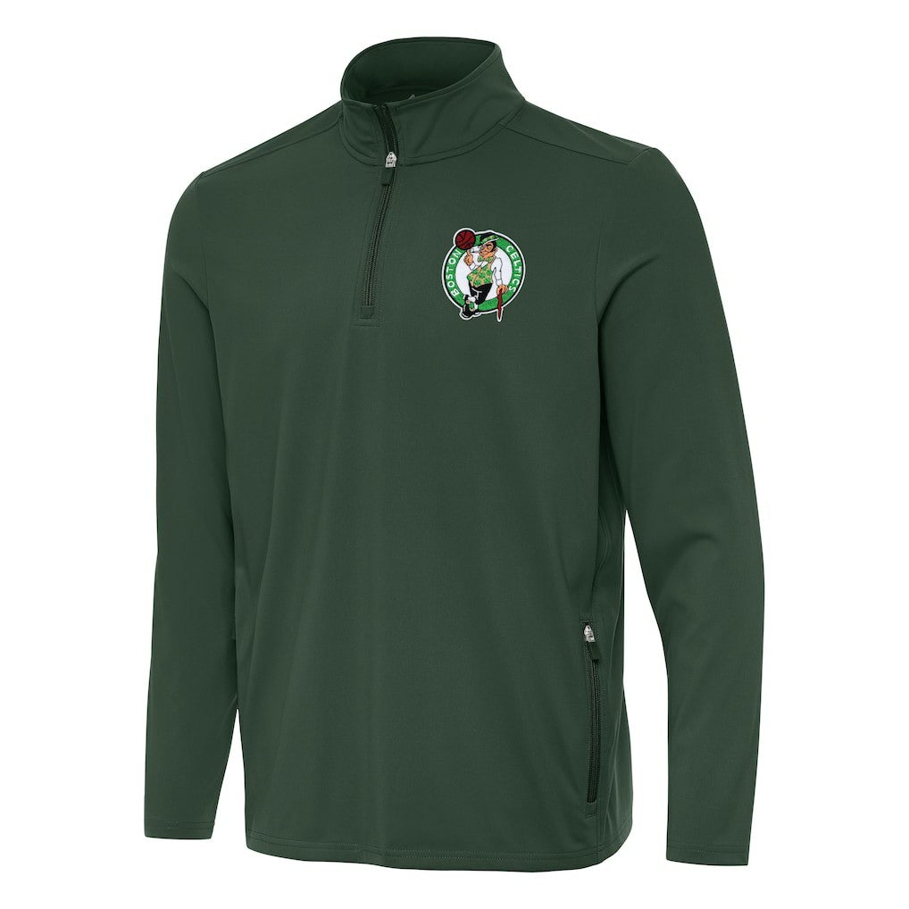 NBA - Boston Celtics Antigua Perilous Quarter-Zip Sweatshirt - Hunter Green