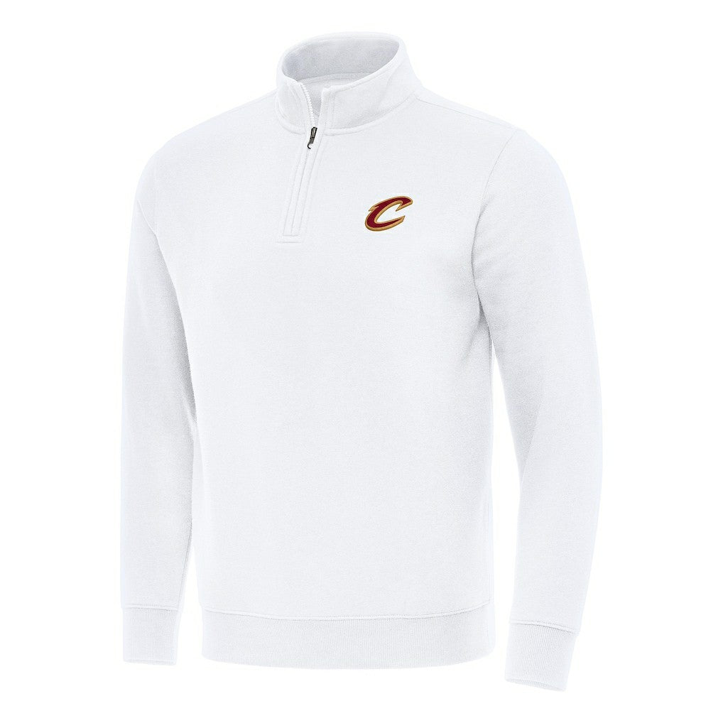 NBA - Cleveland Cavaliers Antigua Victory Quarter-Zip Mock Sweatshirt - White