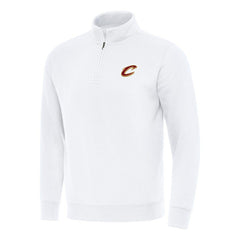 NBA - Cleveland Cavaliers Antigua Victory Quarter-Zip Mock Sweatshirt - White