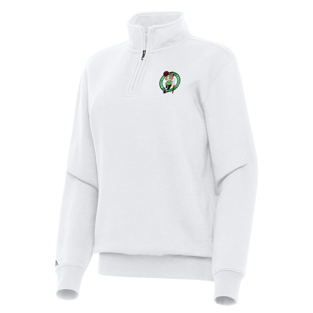 NBA - Boston Celtics Antigua Women's Victory Quarter-Zip Sweatshirt - White