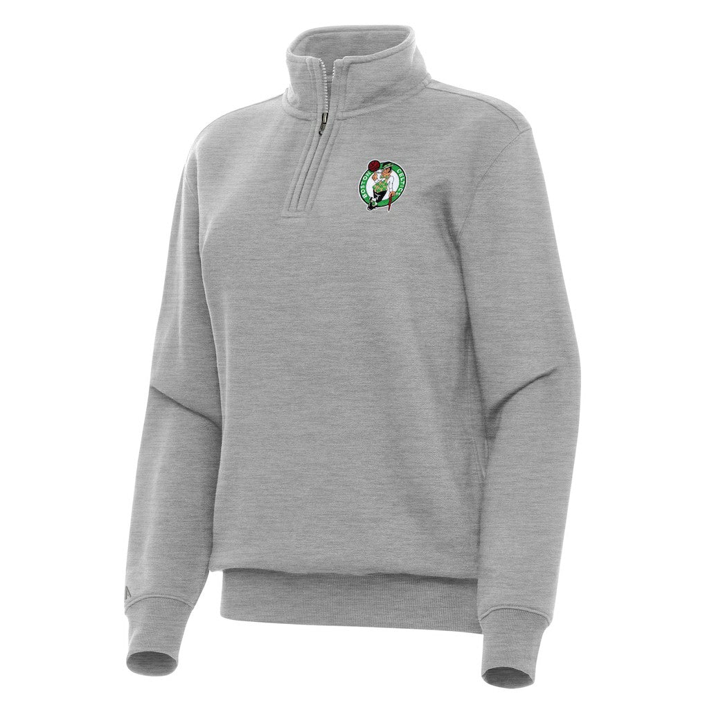 NBA - Boston Celtics Antigua Women's Victory Quarter-Zip Sweatshirt - Heather Gray