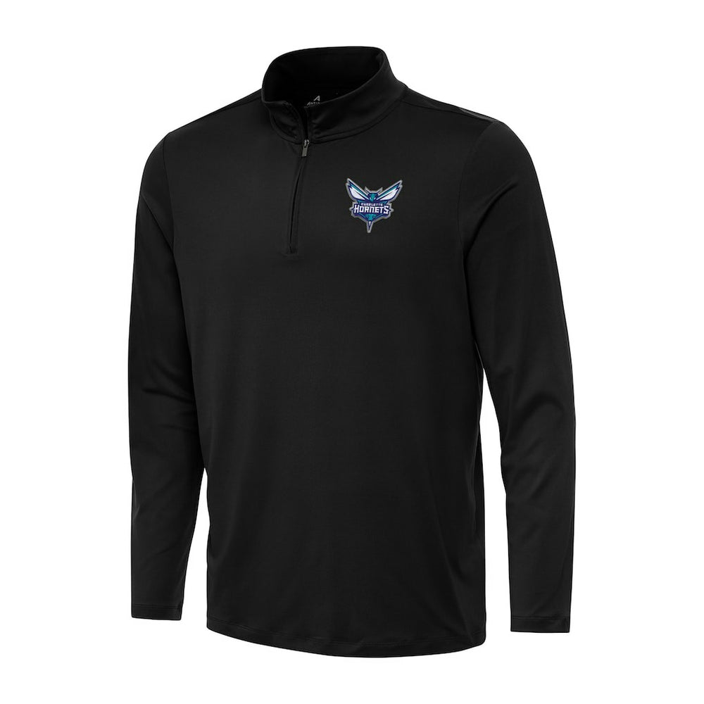 NBA - Charlotte Hornets Antigua Reprocess Quarter-Zip Top - Black