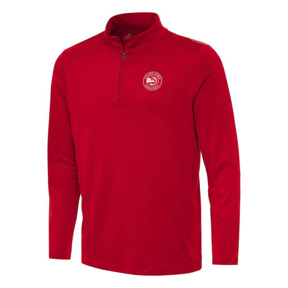 NBA - Atlanta Hawks Antigua Reprocess Quarter-Zip Top - Red
