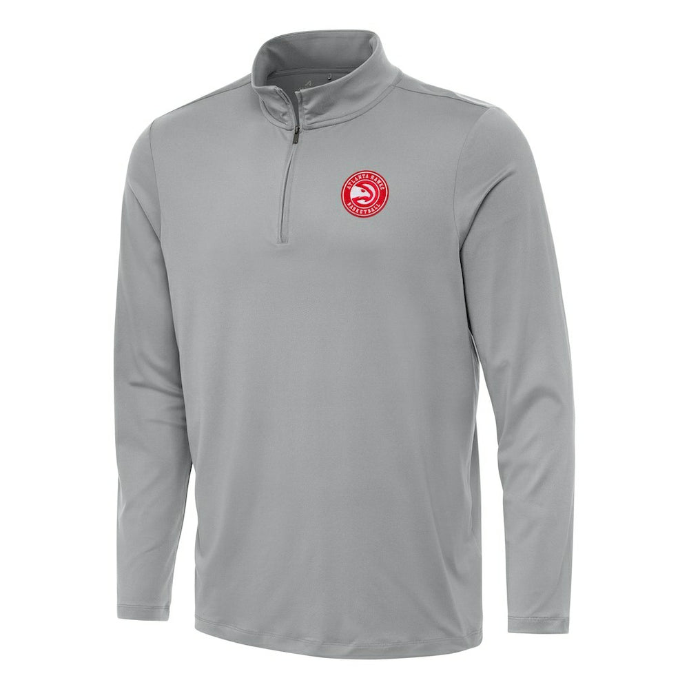 NBA - Atlanta Hawks Antigua Reprocess Quarter-Zip Top - Gray