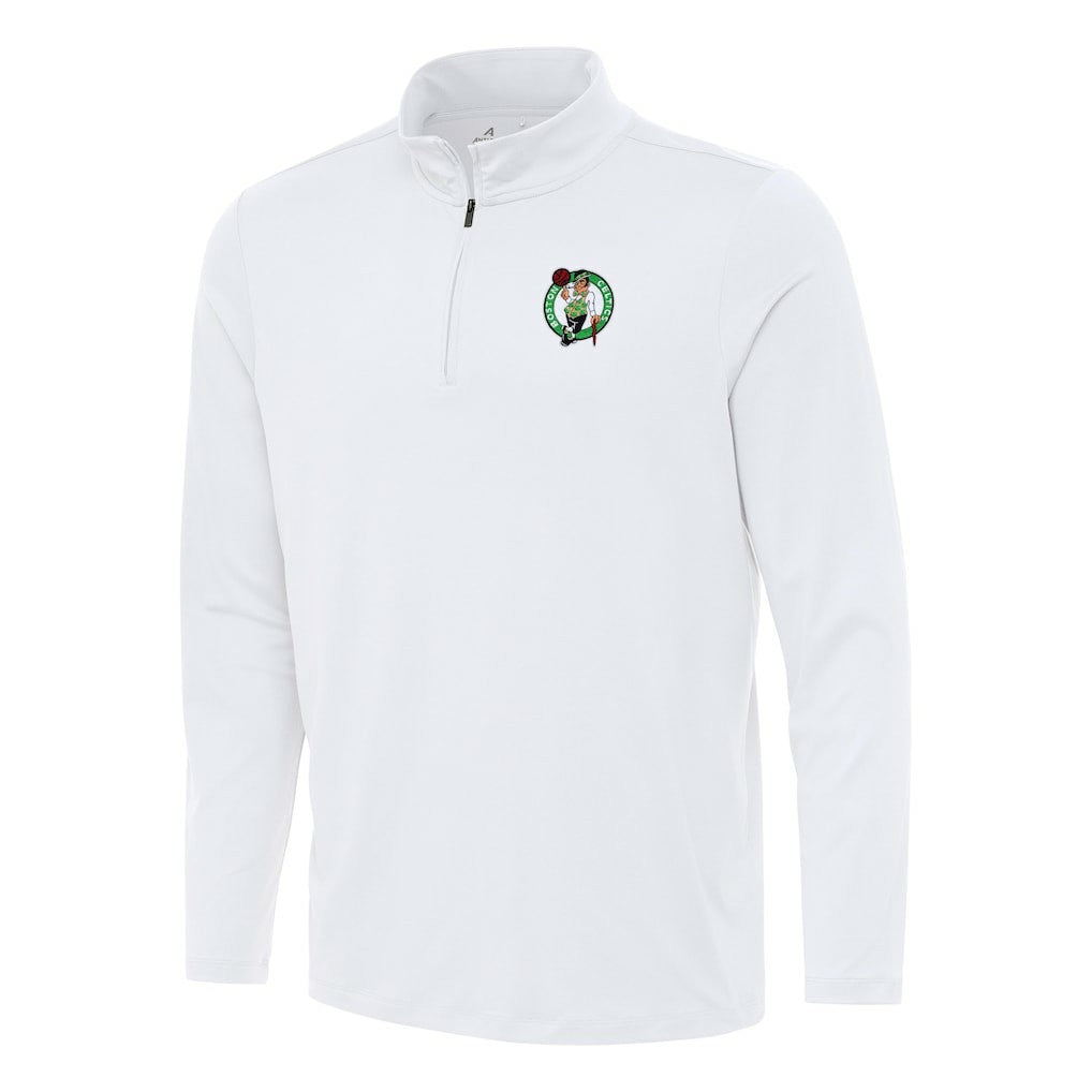 NBA - Boston Celtics Antigua Reprocess Quarter-Zip Top - White