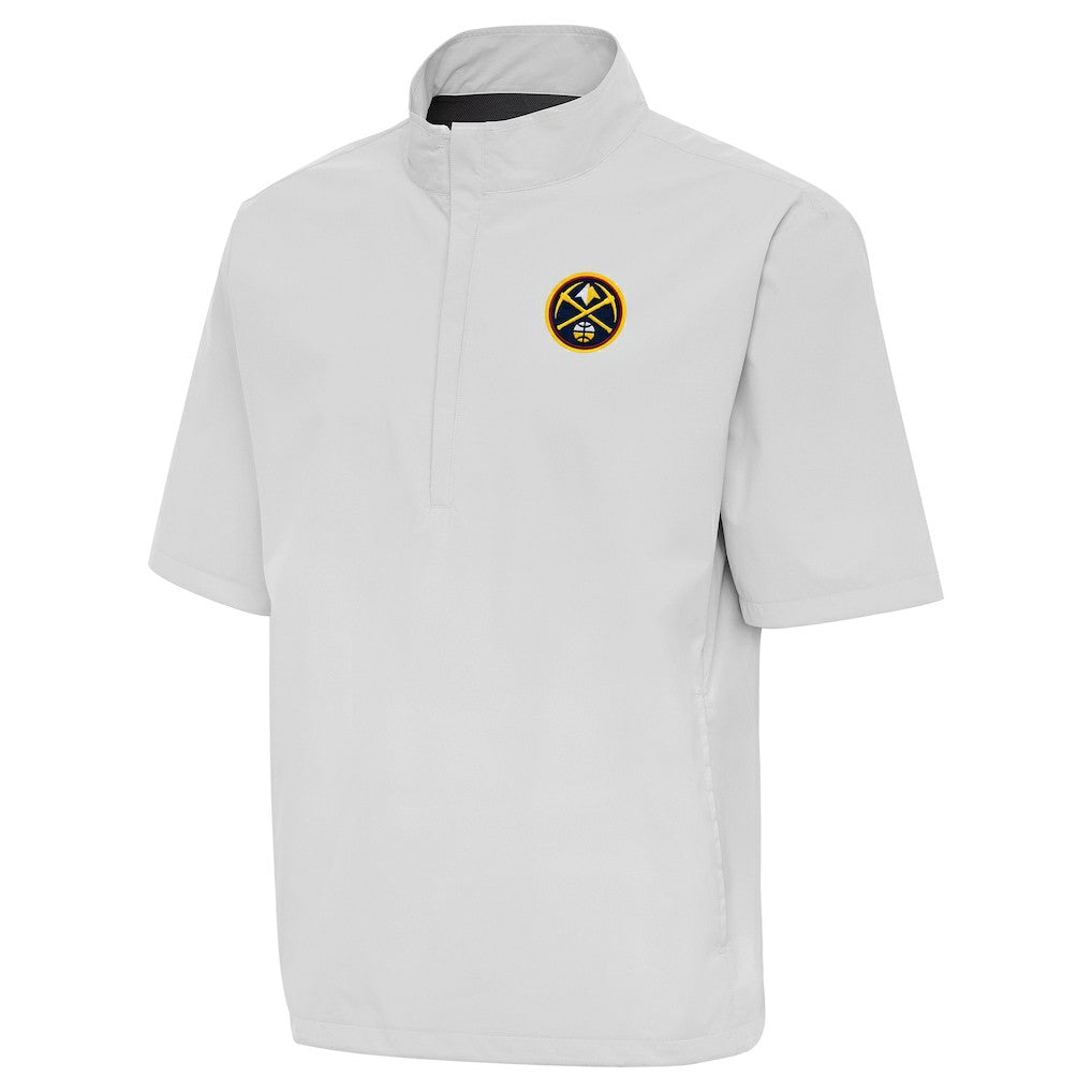 NBA - Denver Nuggets Antigua Brisk Quarter-Zip Windbreaker - Heather Gray
