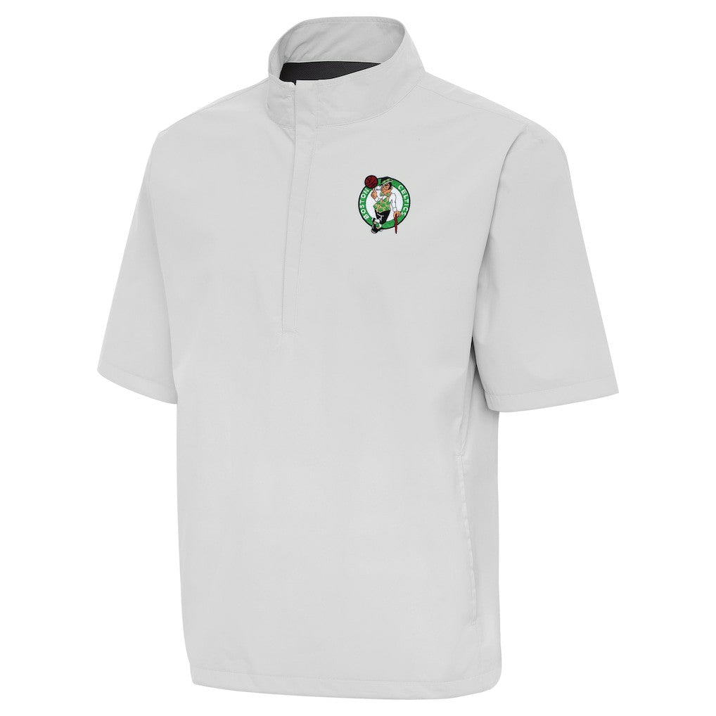 NBA - Boston Celtics Antigua Brisk Quarter-Zip Windbreaker - Heather Gray