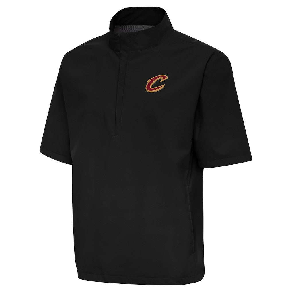 NBA - Cleveland Cavaliers Antigua Brisk Quarter-Zip Windbreaker - Black