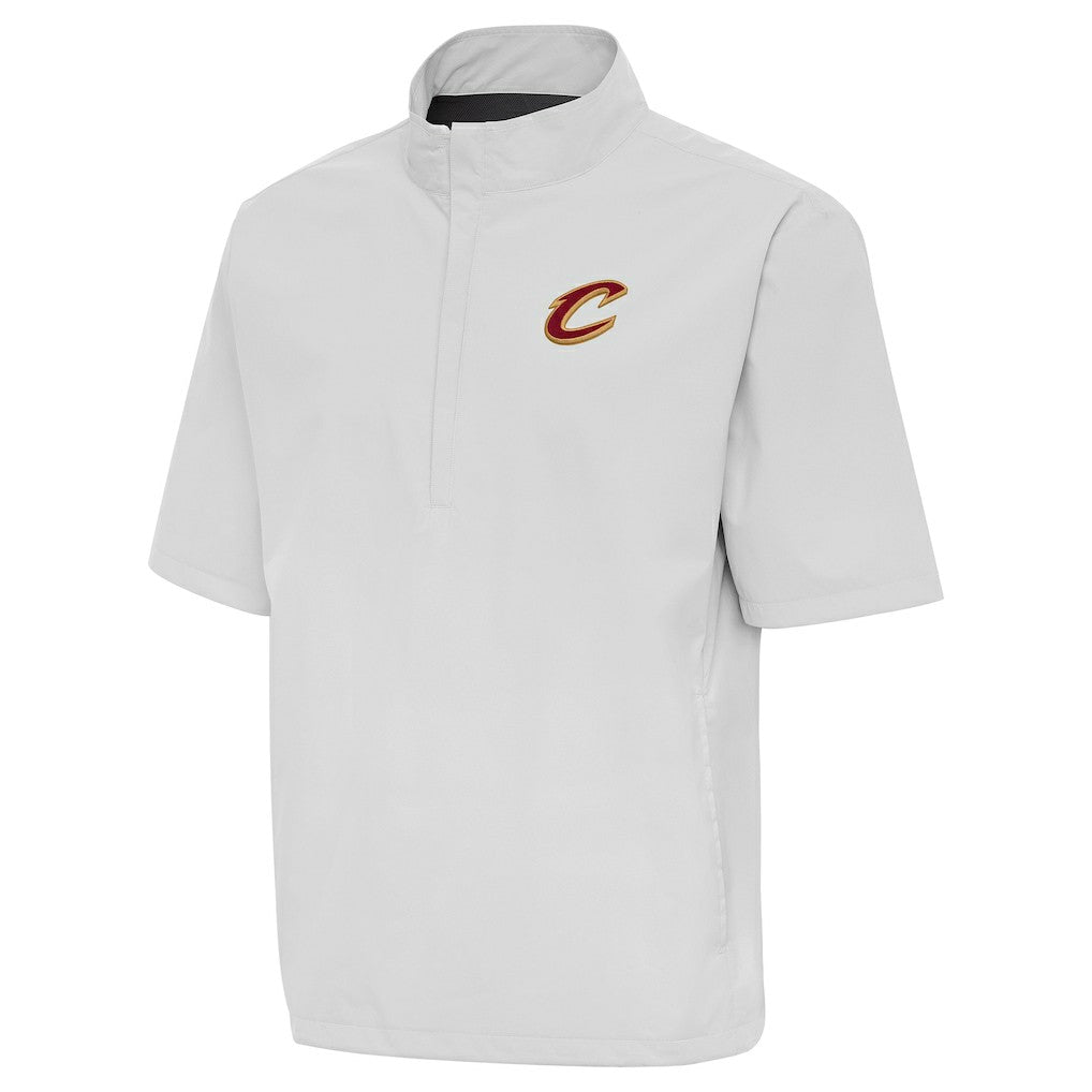 NBA - Cleveland Cavaliers Antigua Brisk Quarter-Zip Windbreaker - Heather Gray