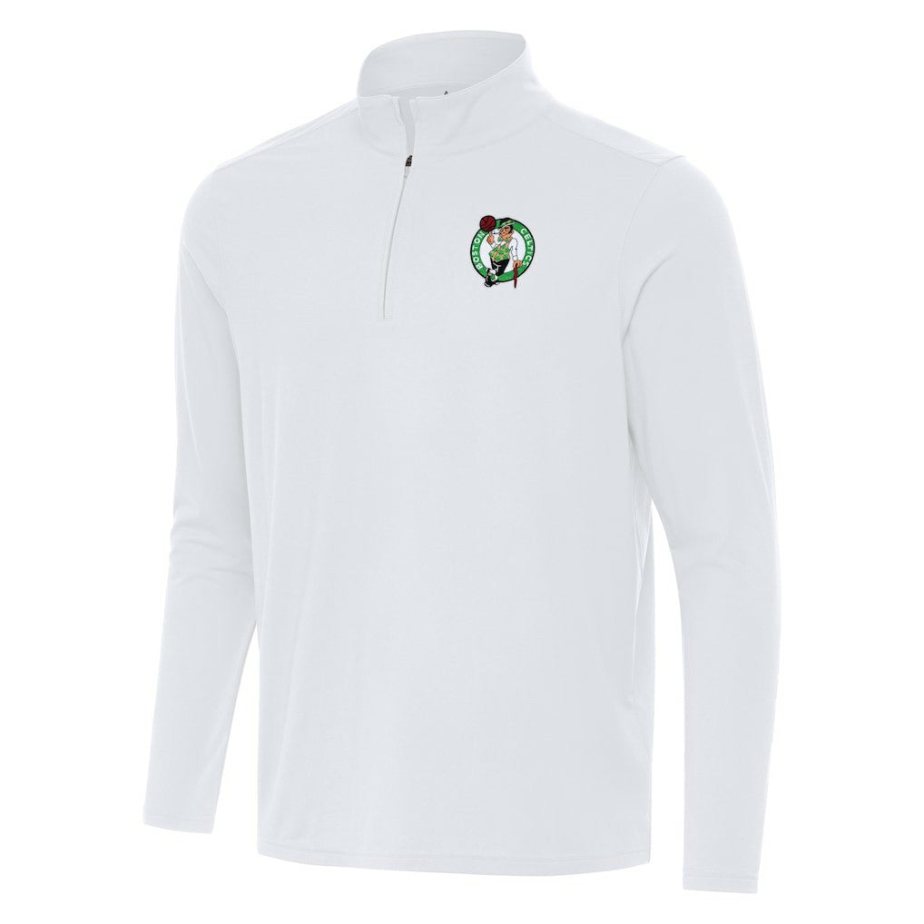 NBA - Boston Celtics Antigua Intent Quarter-Zip Top - White