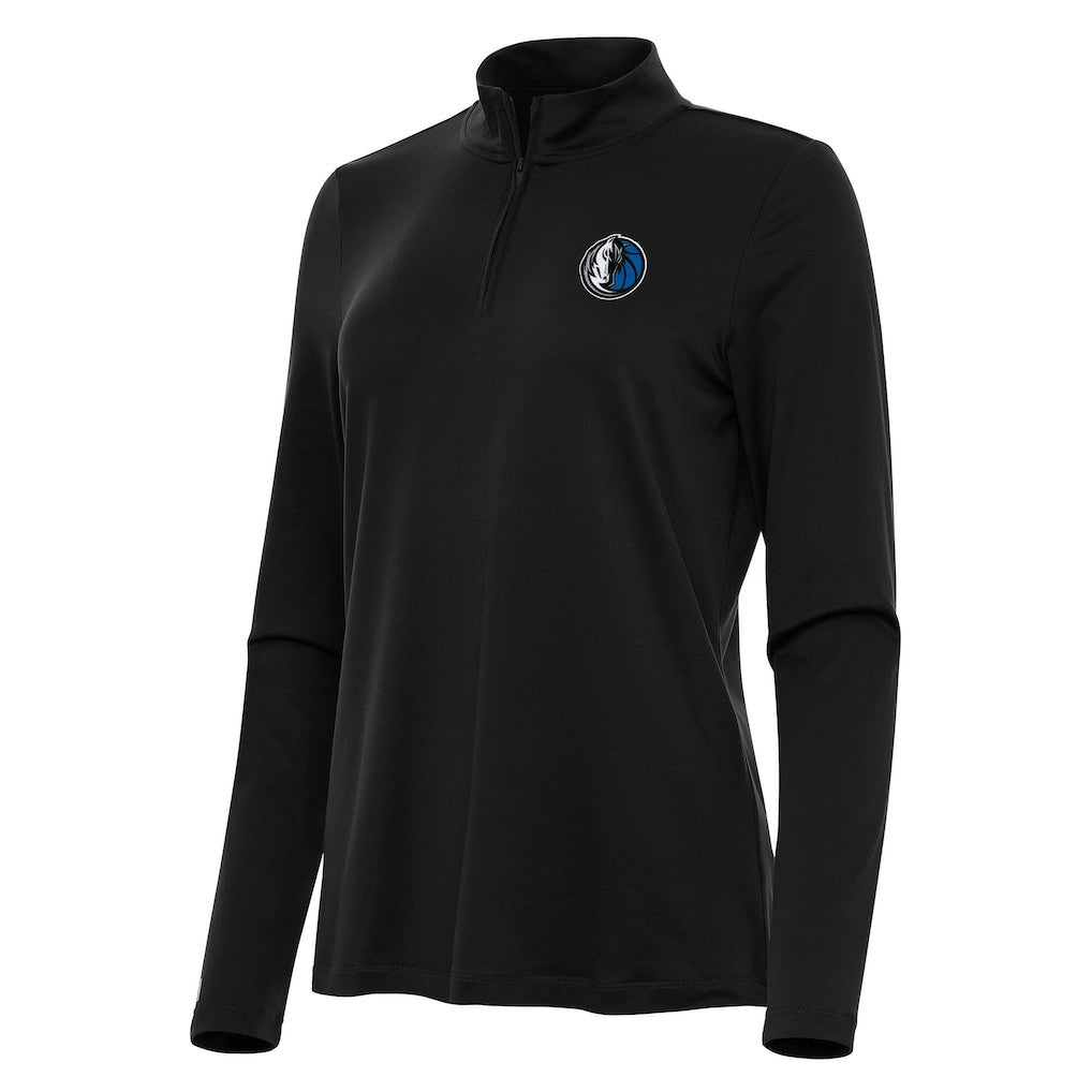 NBA - Dallas Mavericks Antigua Women's Reprocess Quarter-Zip Top - Black