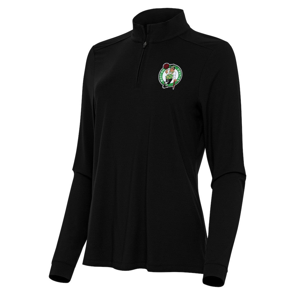 NBA - Boston Celtics Antigua Women's Intent Quarter-Zip Top - Black