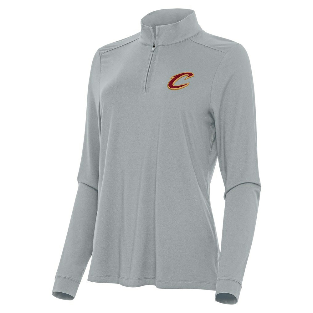 NBA - Cleveland Cavaliers Antigua Women's Intent Quarter-Zip Top - Gray