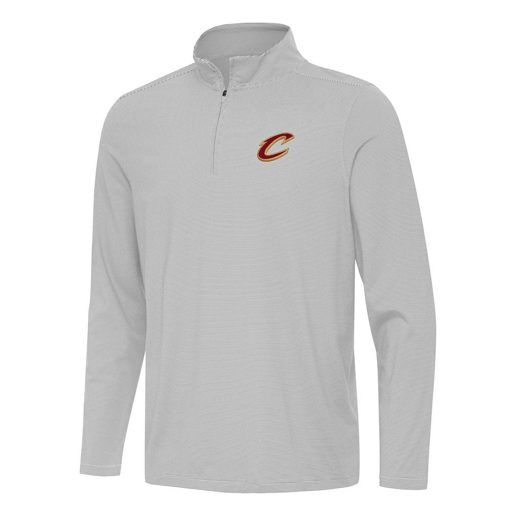 NBA - Cleveland Cavaliers Antigua Twine Quarter-Zip Top - Gray