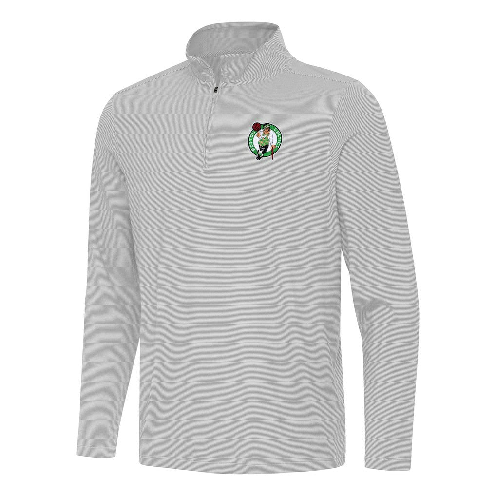 NBA - Boston Celtics Antigua Twine Quarter-Zip Top - Gray