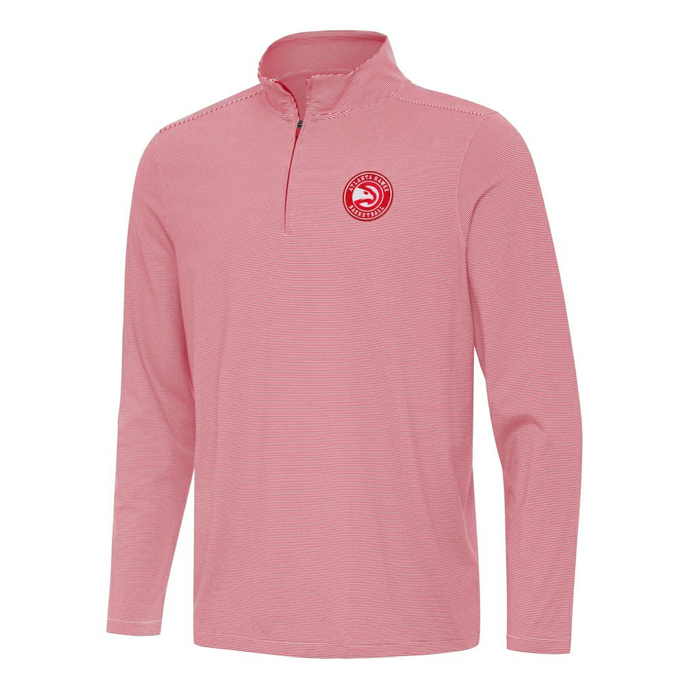 NBA - Atlanta Hawks Antigua Twine Quarter-Zip Top - Red
