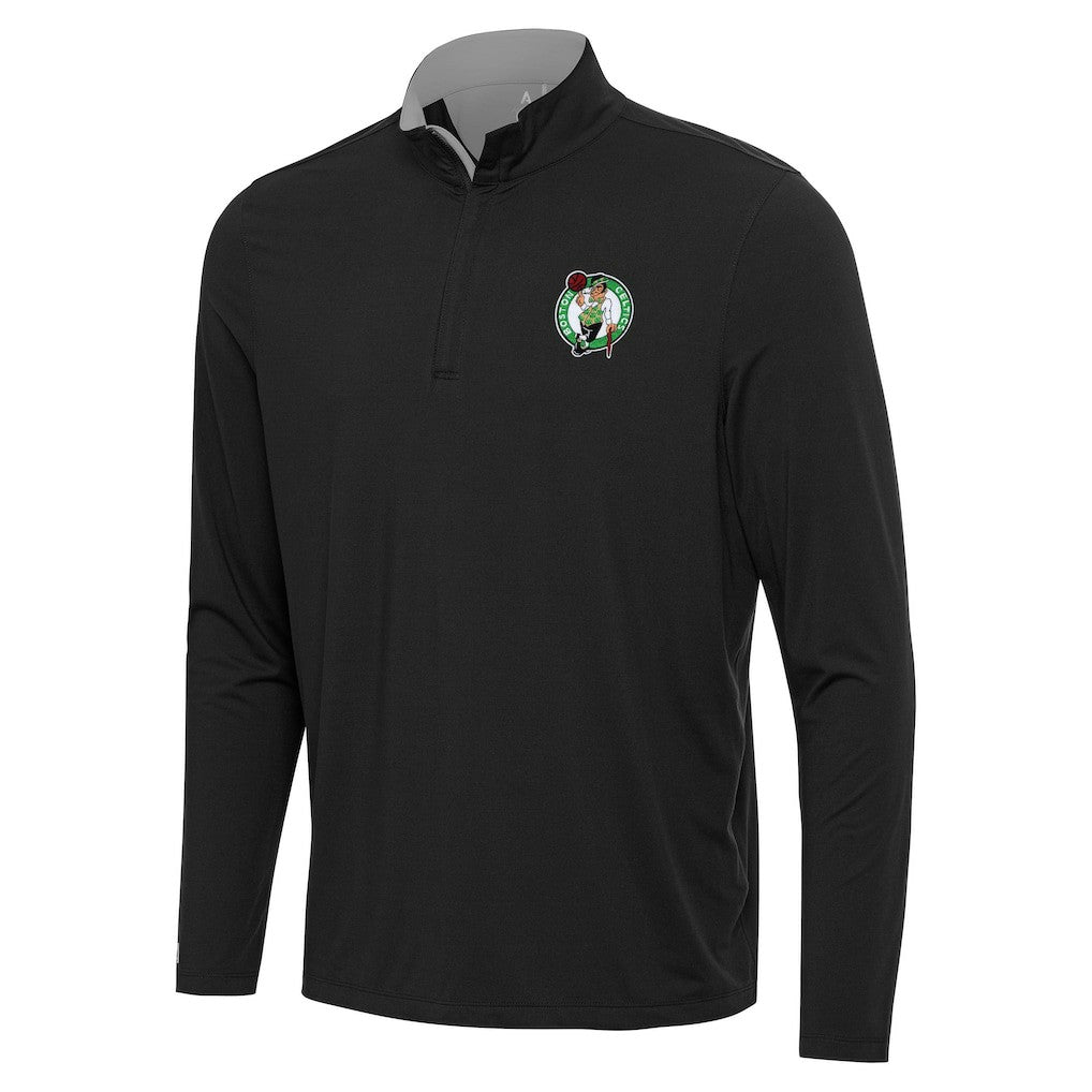 NBA - Boston Celtics Antigua Content Quarter-Zip Top - Black/Gray