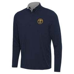 NBA - Denver Nuggets Antigua Content Quarter-Zip Top - Navy/Gray