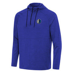 NBA - Dallas Mavericks Antigua Spikes Raglan Quarter-Zip Hoodie - Heather Blue