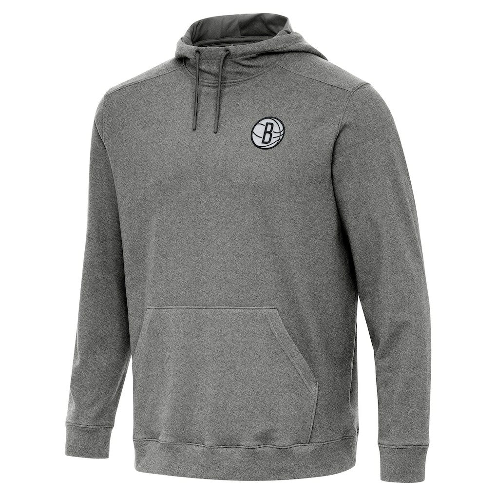 NBA - Brooklyn Nets Antigua Cloud Pullover Hoodie - Heather Black