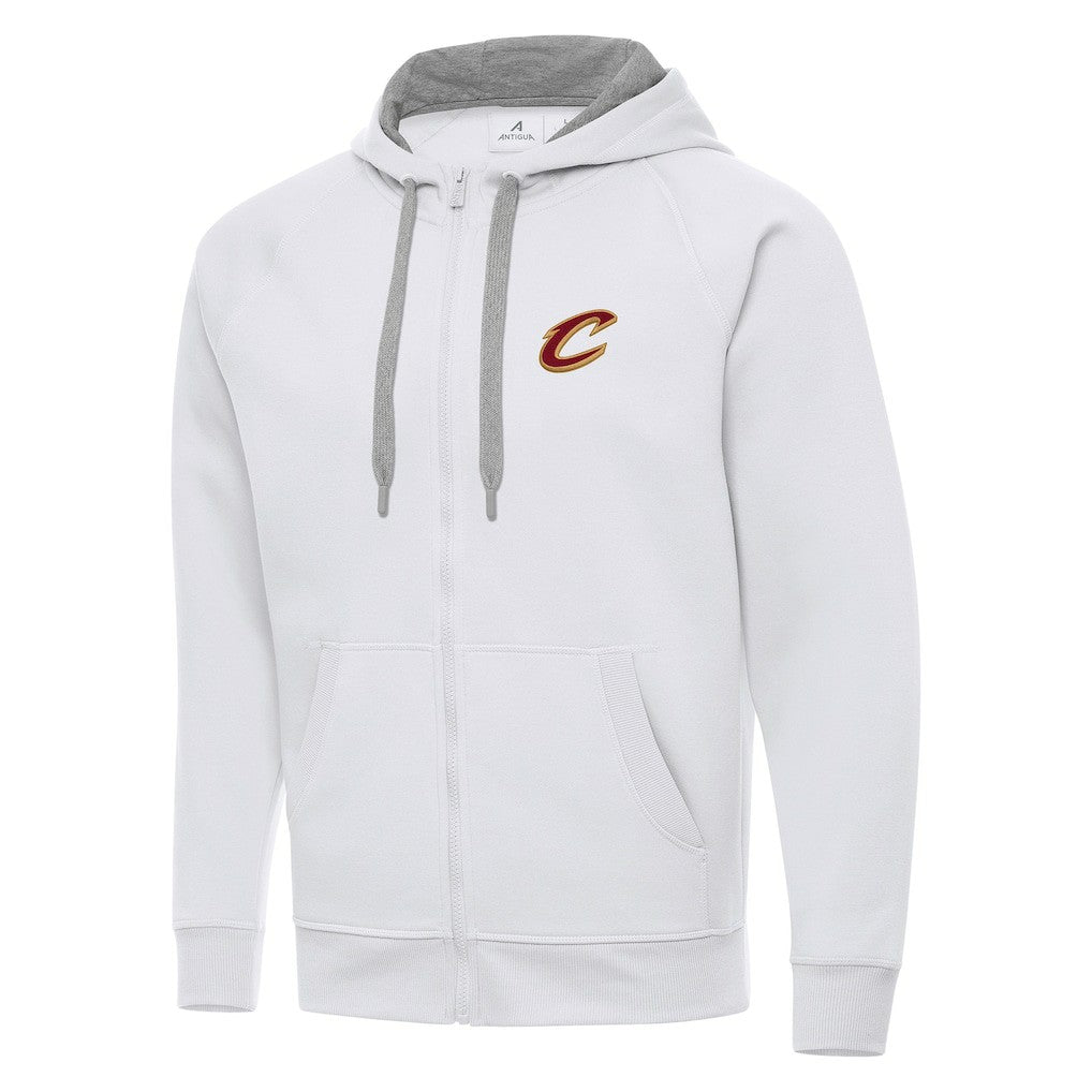 NBA - Cleveland Cavaliers Antigua Big & Tall Victory Full-Zip Hoodie Jacket - White
