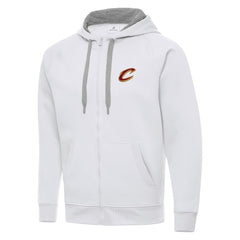 NBA - Cleveland Cavaliers Antigua Big & Tall Victory Full-Zip Hoodie Jacket - White