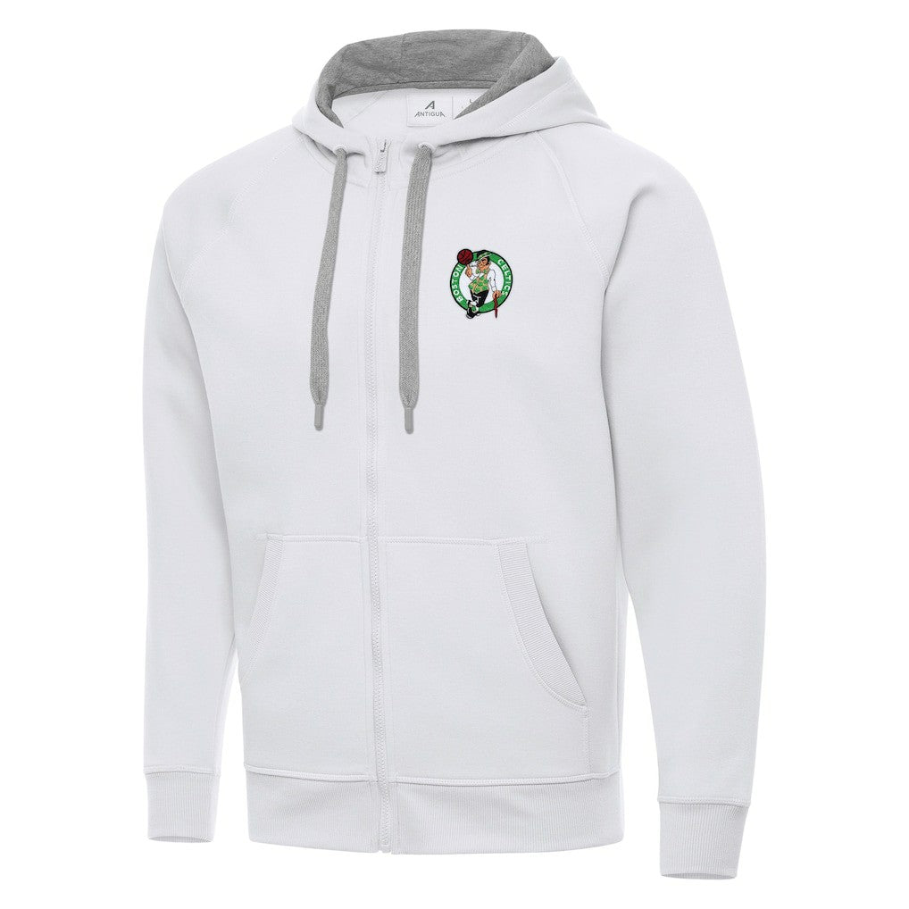 NBA - Boston Celtics Antigua Big & Tall Victory Full-Zip Hoodie Jacket - White