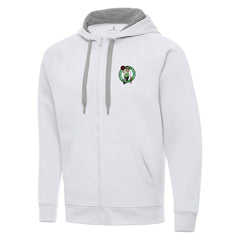 NBA - Boston Celtics Antigua Big & Tall Victory Full-Zip Hoodie Jacket - White