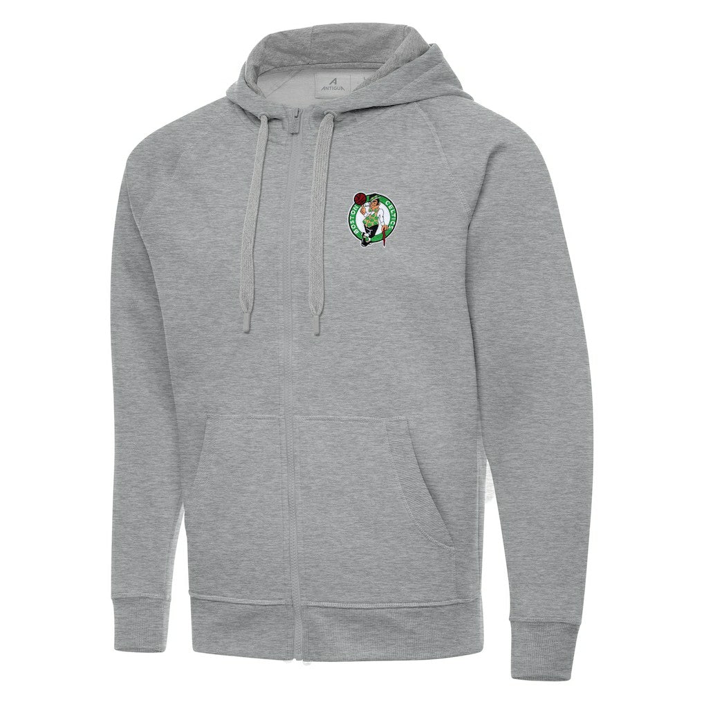 NBA - Boston Celtics Antigua Big & Tall Victory Full-Zip Hoodie Jacket - Heather Gray