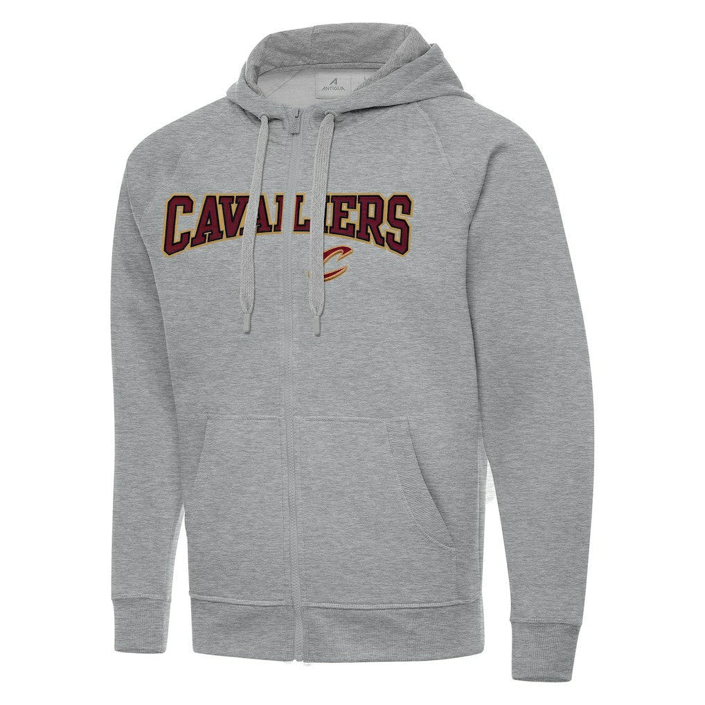 NBA - Cleveland Cavaliers Antigua Big & Tall Victory Full-Zip Hoodie Jacket - Heather Gray