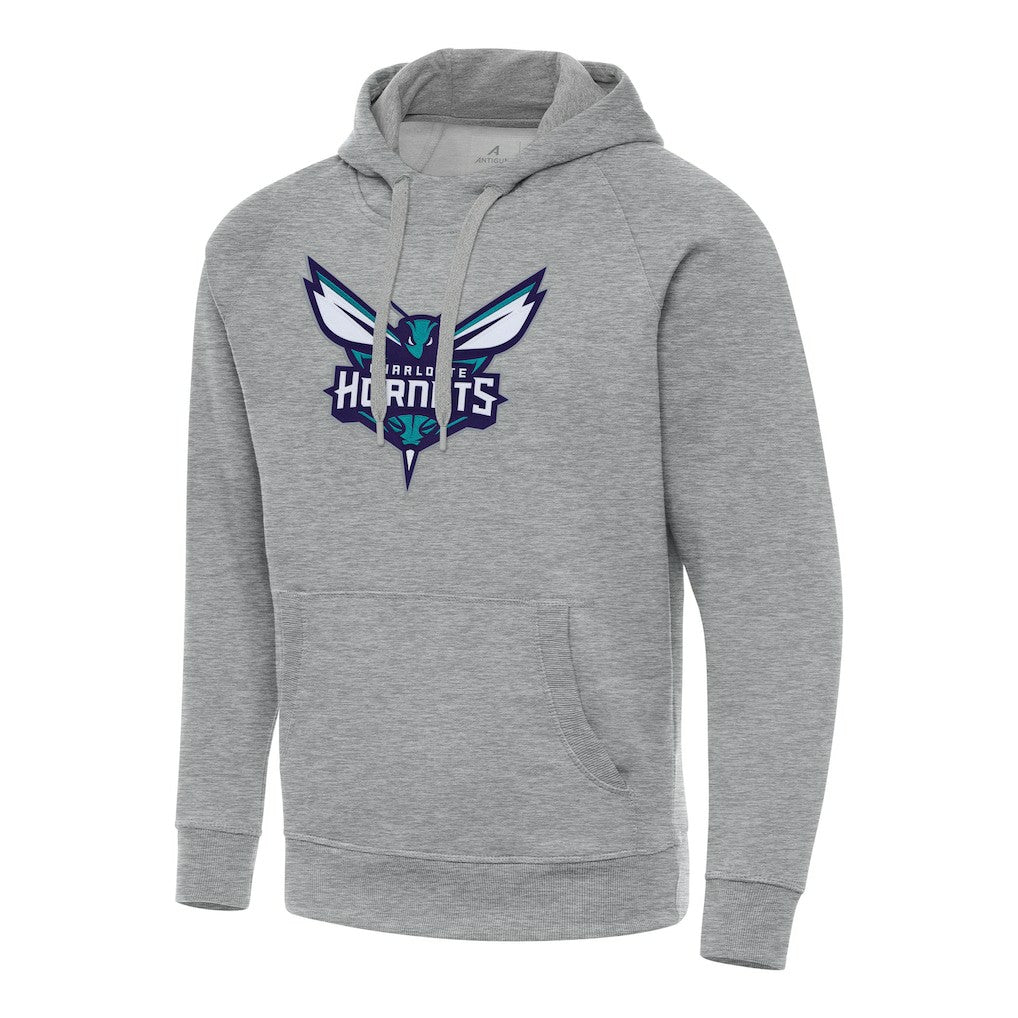NBA - Charlotte Hornets Antigua Big & Tall Victory Raglan Pullover Hoodie - Heather Gray