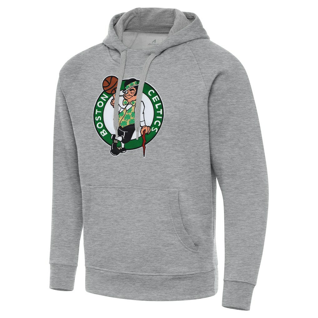 NBA - Boston Celtics Antigua Big & Tall Victory Raglan Pullover Hoodie - Heather Gray